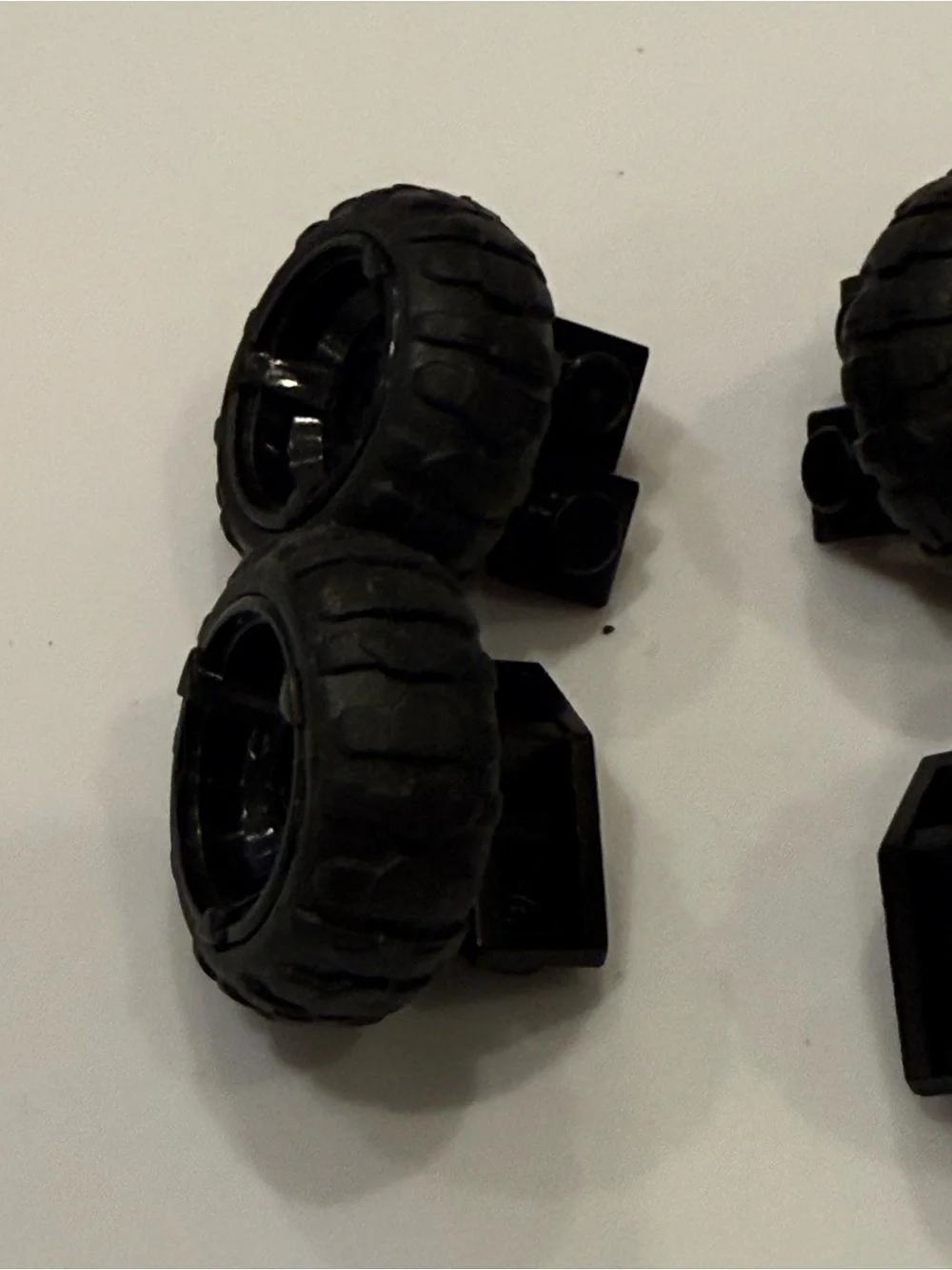 Lego Technic Wheels + Tires + Axles Car Truck Medium Size 56145 61481 (Lot of 4)